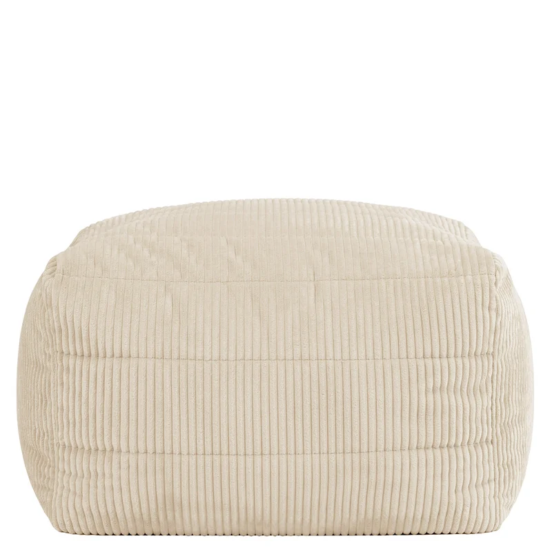 Noa Modularer Sitzsack-Fußhocker, Jumbo Cord, Steingrau
