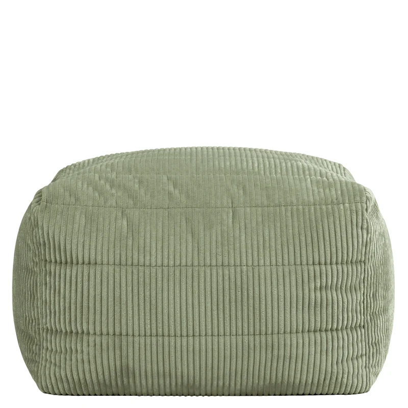 Noa Modularer Sitzsack-Fußhocker, Jumbo Cord, Salbeigrün