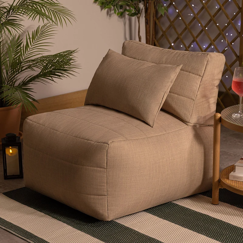 Noa Modularer Sitzsack, Outdoor-Gewebe, Naturfarbe