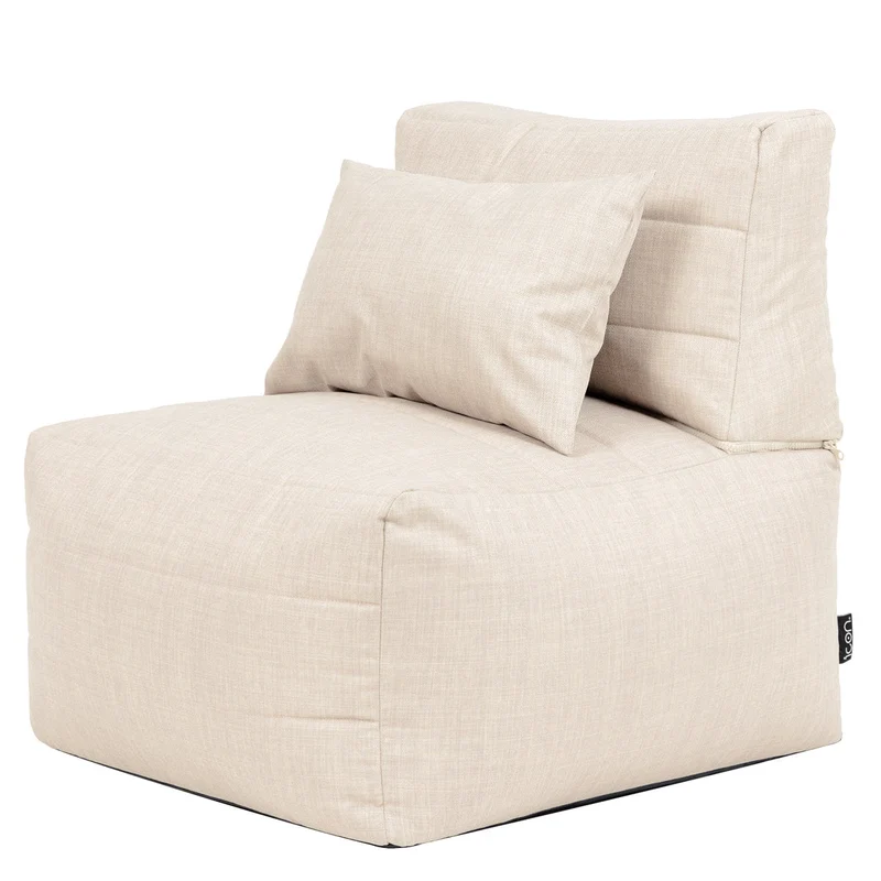 Noa Modularer Sitzsack, Outdoor-Gewebe, Naturfarbe