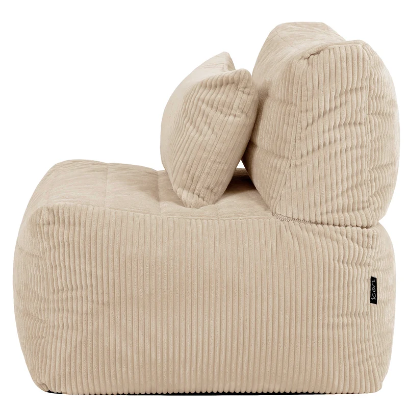 Noa Modularer Sitzsack-Sessel, Jumbo Cord, Steingrau