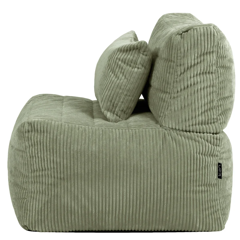 Noa Modularer Sitzsack, Jumbo Cord, Salbeigrün