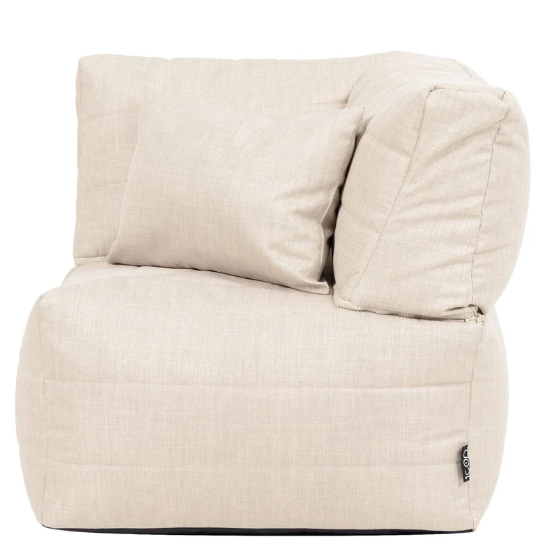 Noa Modularer Eck-Sitzsack, Outdoor-Gewebe, Naturfarbe