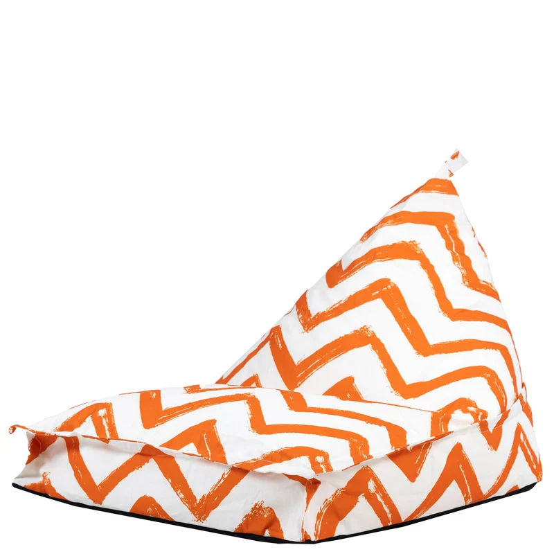 Loungesessel, Zickzack-Print, Orange