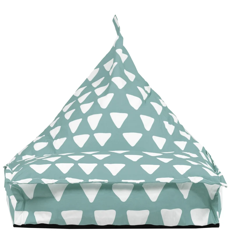 Loungesessel, Dreieck-Print, Salbeigrün