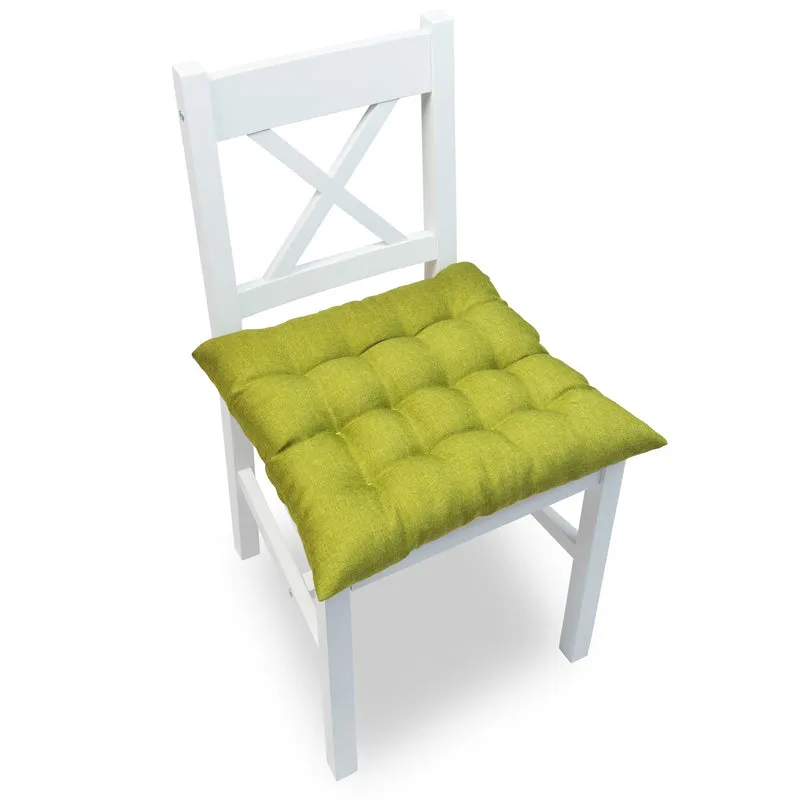 Gesteppte Stuhlkissen 4er Set mit Befestigungsbändern, elegante Stuhlkissen für Küche und Garten