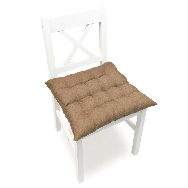 Gesteppte Stuhlkissen 4er Set mit Befestigungsbändern, elegante Stuhlkissen für Küche und Garten