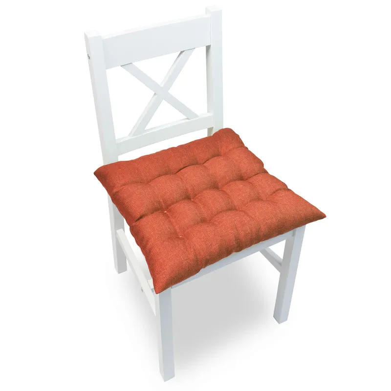 Gesteppte Stuhlkissen 4er Set mit Befestigungsbändern, elegante Stuhlkissen für Küche und Garten