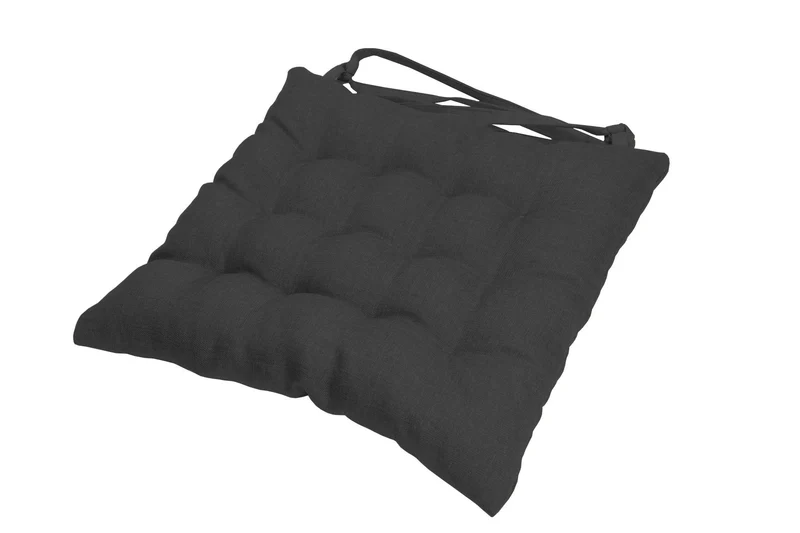 Gesteppte Stuhlkissen 4er Set mit Befestigungsbändern, elegante Stuhlkissen für Küche und Garten