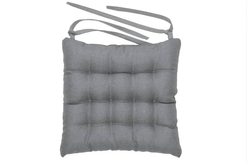 Gesteppte Stuhlkissen 4er Set mit Befestigungsbändern, elegante Stuhlkissen für Küche und Garten