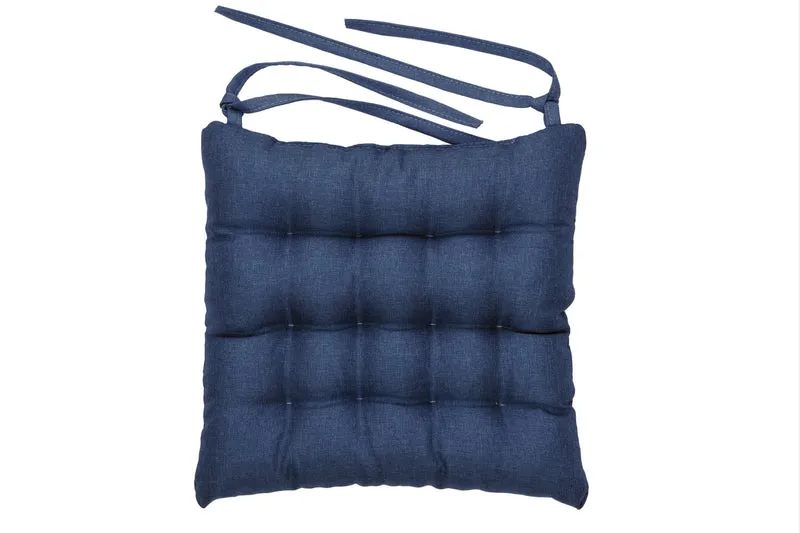 Gesteppte Stuhlkissen 4er Set mit Befestigungsbändern, elegante Stuhlkissen für Küche und Garten