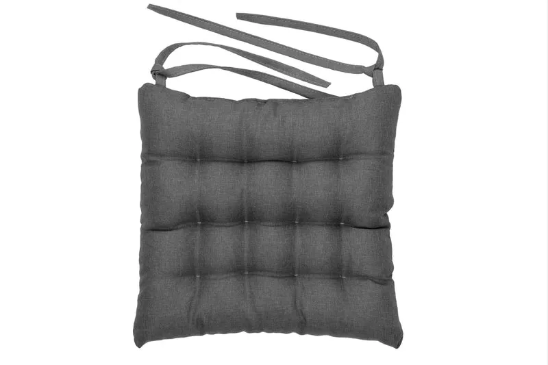 Gesteppte Stuhlkissen 4er Set mit Befestigungsbändern, elegante Stuhlkissen für Küche und Garten
