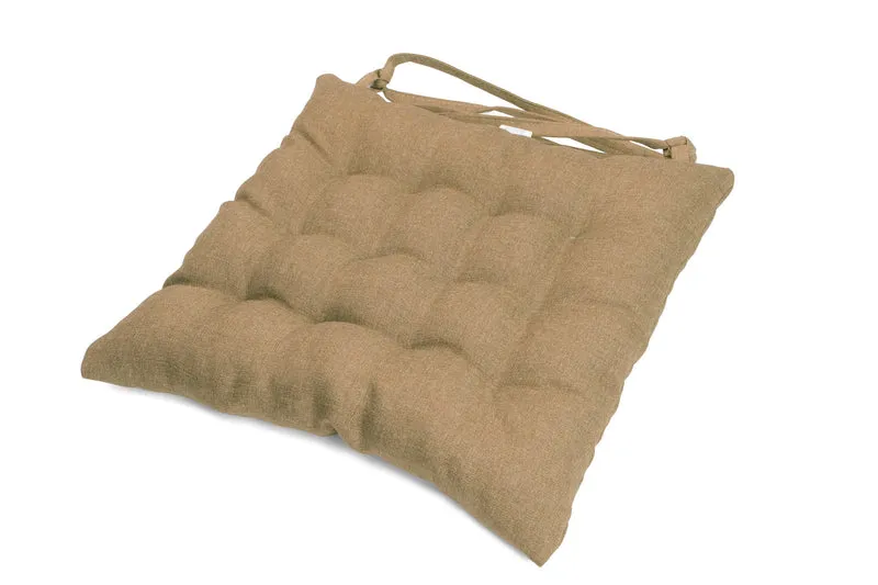 Gesteppte Stuhlkissen 4er Set mit Befestigungsbändern, elegante Stuhlkissen für Küche und Garten