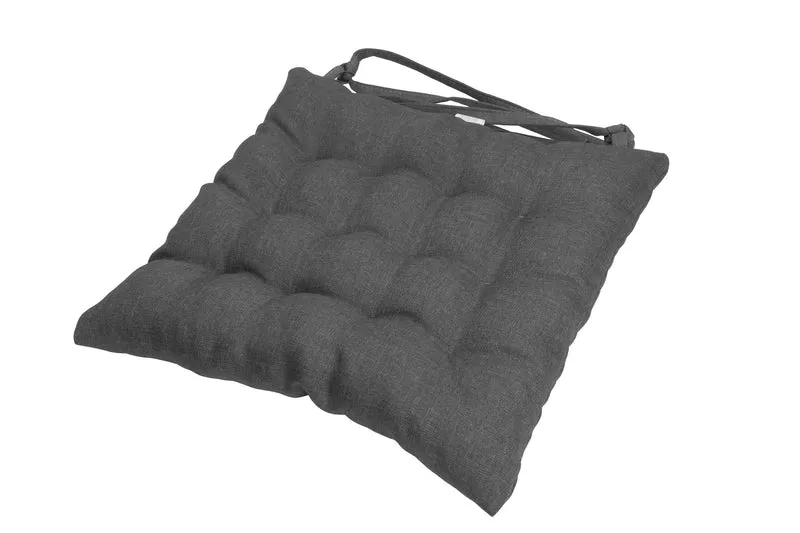 Gesteppte Stuhlkissen 4er Set mit Befestigungsbändern, elegante Stuhlkissen für Küche und Garten