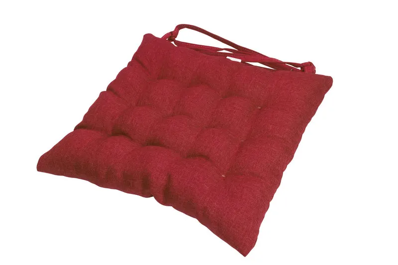 Gesteppte Stuhlkissen 4er Set mit Befestigungsbändern, elegante Stuhlkissen für Küche und Garten