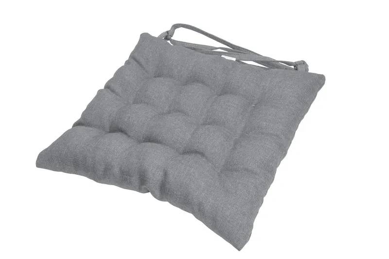 Gesteppte Stuhlkissen 4er Set mit Befestigungsbändern, elegante Stuhlkissen für Küche und Garten