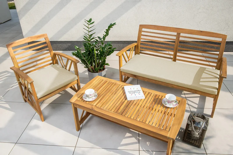 Bankkissen Bankauflage Reißverschluss mit Schlaufen Kissen für Gartenbank