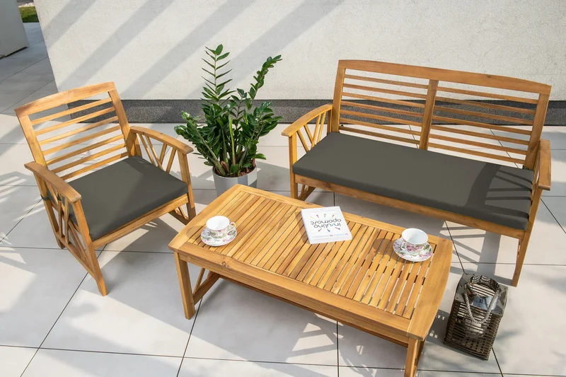Bankkissen Bankauflage Reißverschluss mit Schlaufen Kissen für Gartenbank