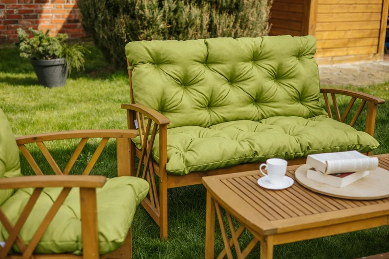 Bankkissen Relax mit Rückenlehne Gartenschaukelkissen mit Nähten Gesteppt Gartenkissen Garten Kissen Sitzpolster Hollywoodschaukel