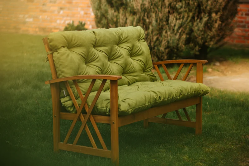 Bankkissen Relax mit Rückenlehne Gartenschaukelkissen mit Nähten Gesteppt Gartenkissen Garten Kissen Sitzpolster Hollywoodschaukel