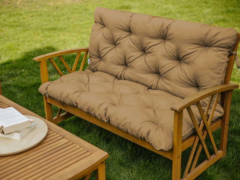 Bankkissen Relax mit Rückenlehne Gartenschaukelkissen mit Nähten Gesteppt Gartenkissen Garten Kissen Sitzpolster Hollywoodschaukel