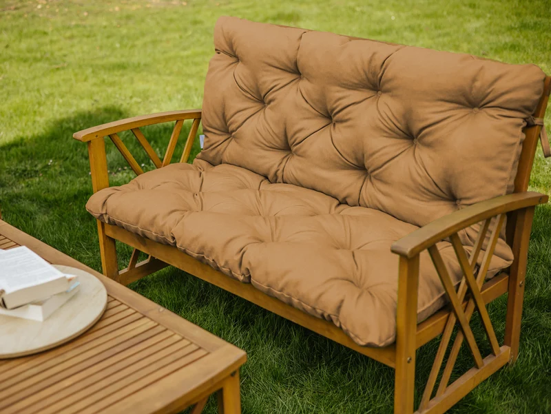 Bankkissen Relax mit Rückenlehne Gartenschaukelkissen mit Nähten Gesteppt Gartenkissen Garten Kissen Sitzpolster Hollywoodschaukel