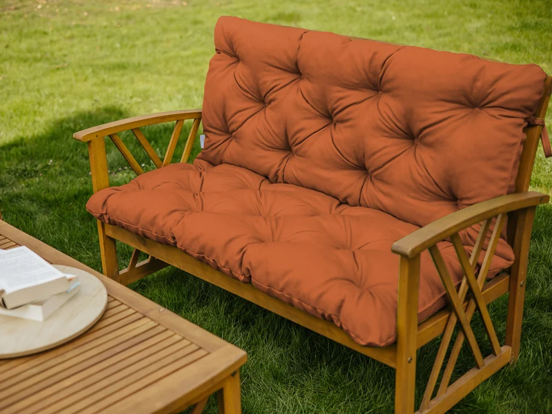 Bankkissen Relax mit Rückenlehne Gartenschaukelkissen mit Nähten Gesteppt Gartenkissen Garten Kissen Sitzpolster Hollywoodschaukel