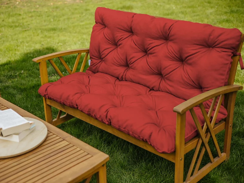 Bankkissen Relax mit Rückenlehne Gartenschaukelkissen mit Nähten Gesteppt Gartenkissen Garten Kissen Sitzpolster Hollywoodschaukel
