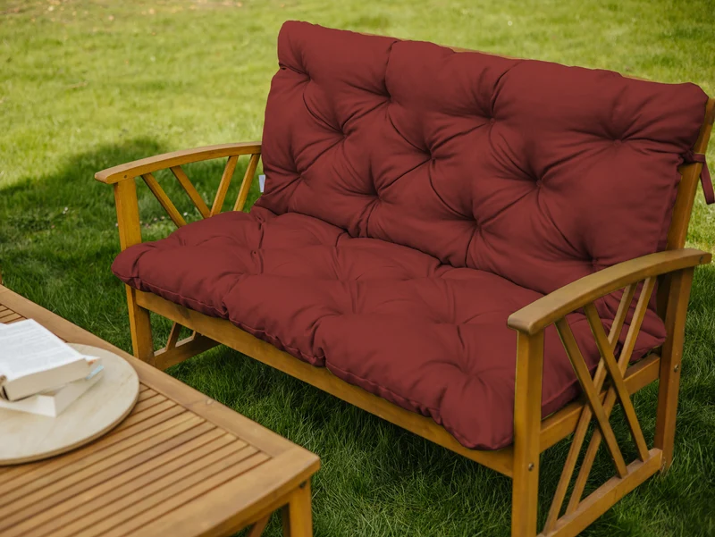 Bankkissen Relax mit Rückenlehne Gartenschaukelkissen mit Nähten Gesteppt Gartenkissen Garten Kissen Sitzpolster Hollywoodschaukel