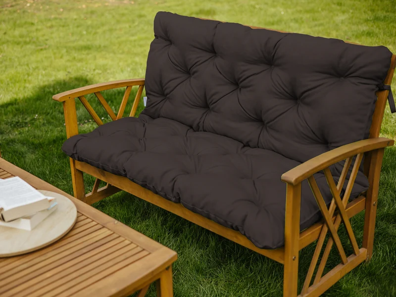 Bankkissen Relax mit Rückenlehne Gartenschaukelkissen mit Nähten Gesteppt Gartenkissen Garten Kissen Sitzpolster Hollywoodschaukel