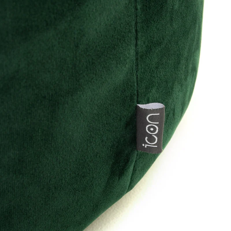 Milano Samt-Sitzpouf – Waldgrün