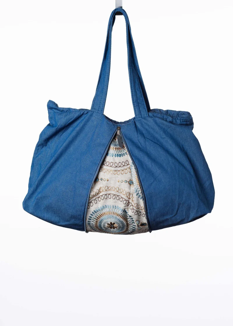 Canoa Handtasche, Klein - Jeans, Hellblau, Flex
