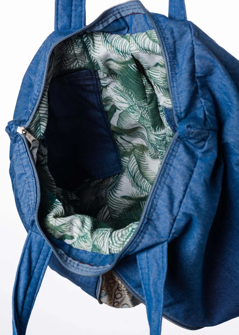 Canoa Handtasche, Klein - Jeans, Hellblau, Flex