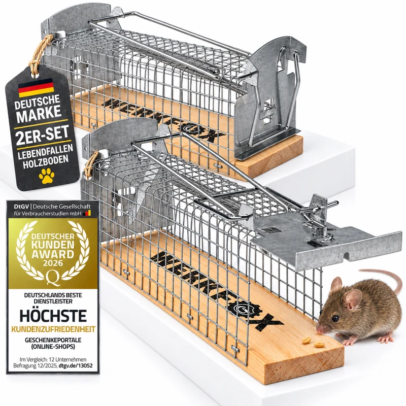 Tierfreundliche Mausefalle 4er Set – Humane Lebendfalle