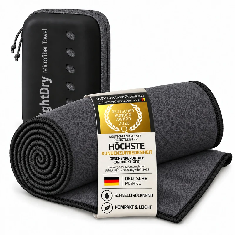 Mikrofaser Sporthandtuch 124x48cm - Schnelltrocknend & Kompakt