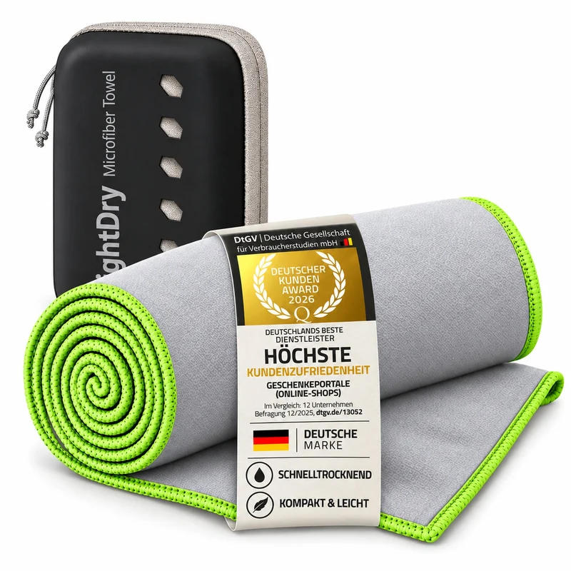 Mikrofaser Sporthandtuch 124x48cm - Schnelltrocknend & Kompakt