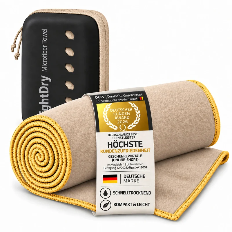 Mikrofaser Sporthandtuch 124x48cm - Schnelltrocknend & Kompakt