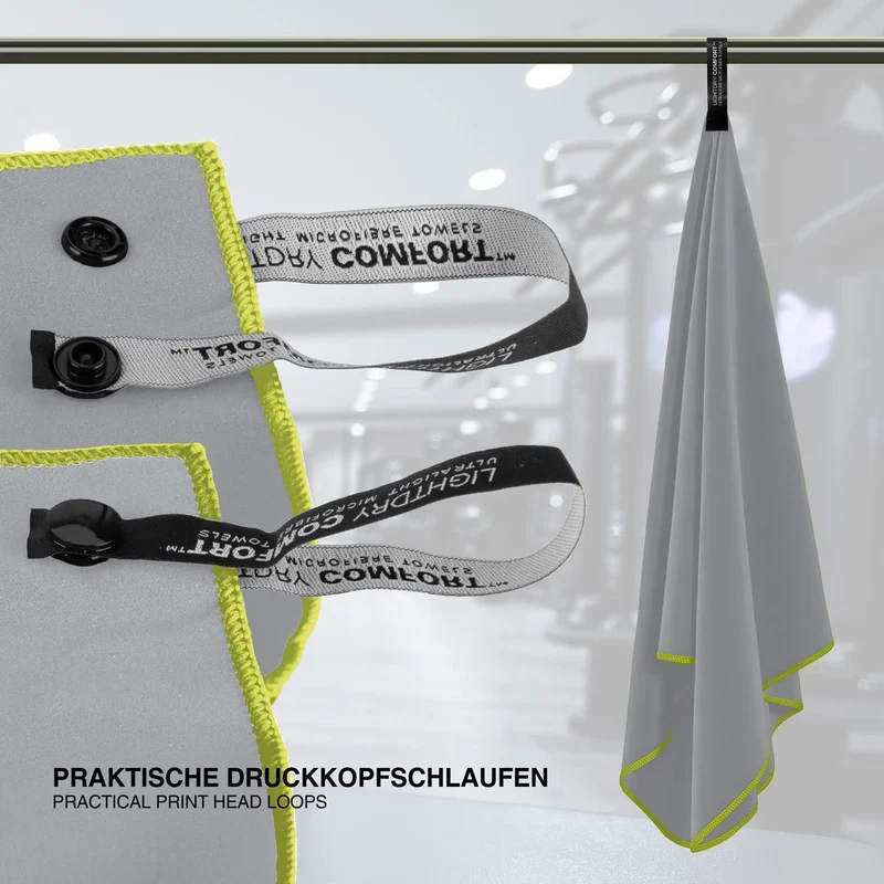 Mikrofaser Sporthandtuch 124x48cm - Schnelltrocknend & Kompakt