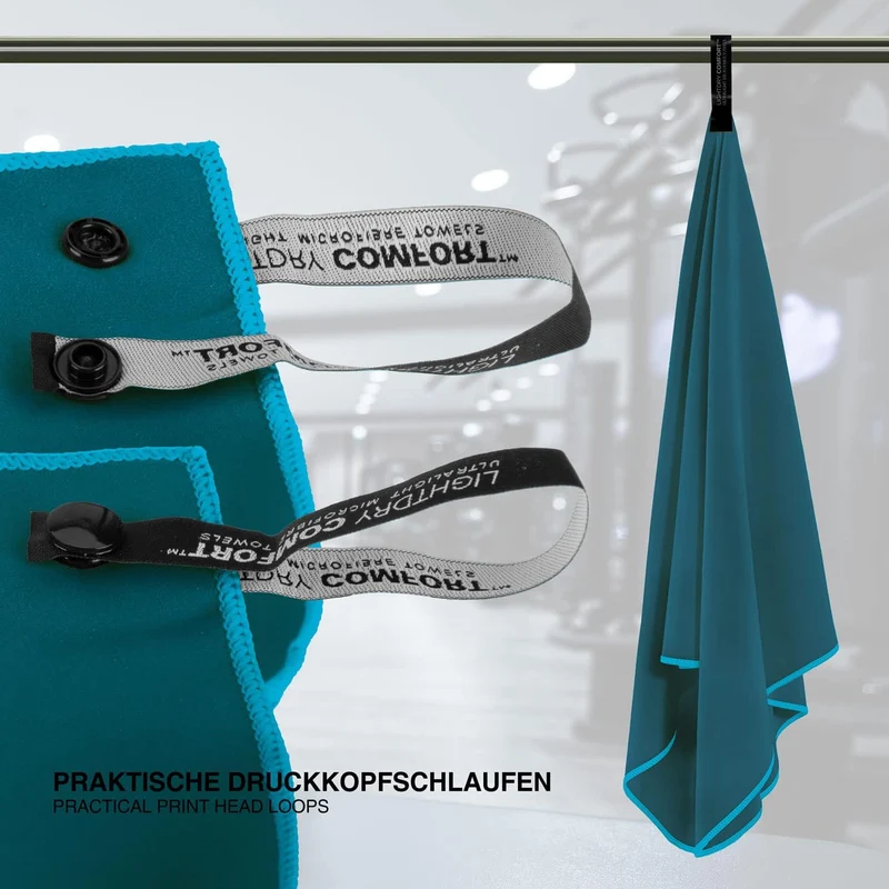 Mikrofaser Sporthandtuch 124x48cm - Schnelltrocknend & Kompakt
