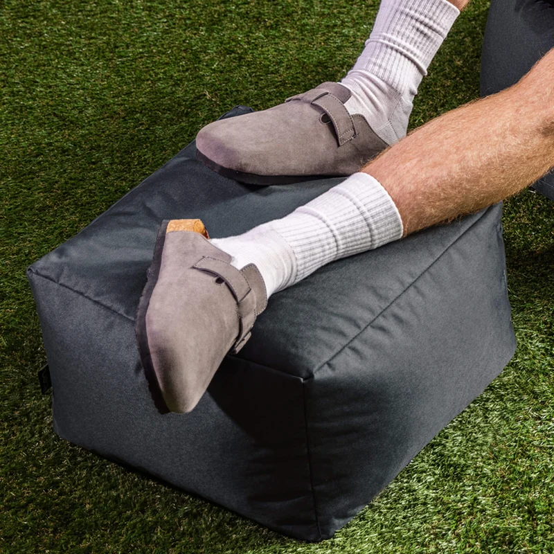 Sitzsack-Fußhocker für drinnen und draußen – Anthrazitgrau