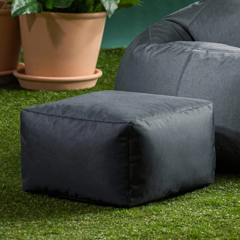 Sitzsack-Fußhocker für drinnen und draußen – Anthrazitgrau