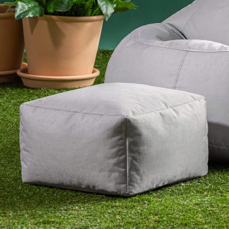 Sitzsack-Fußhocker für drinnen und draußen – Grau