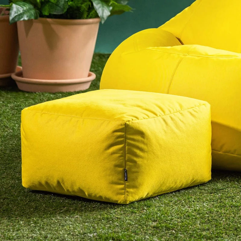 Sitzsack-Fußhocker drinnen und draußen – Gelb