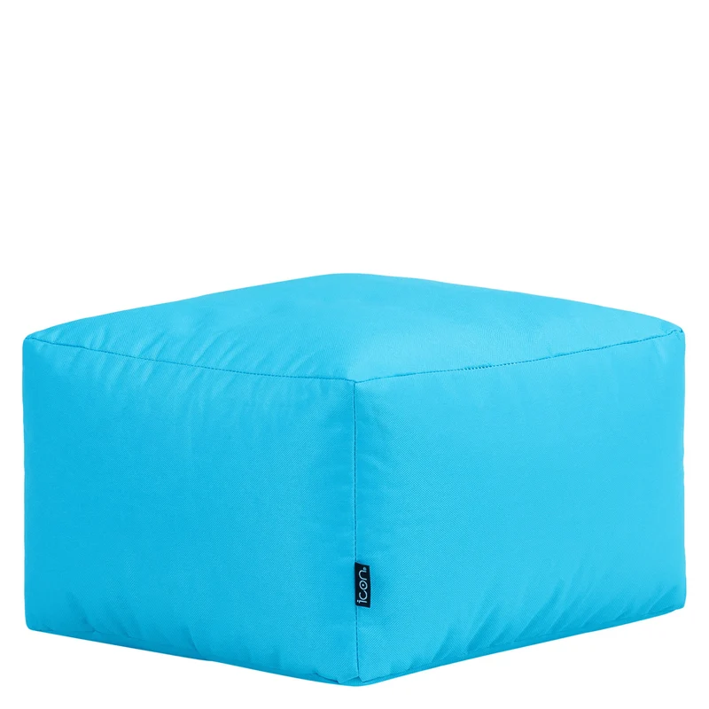 Sitzsack-Fußhocker drinnen und draußen – Aqua