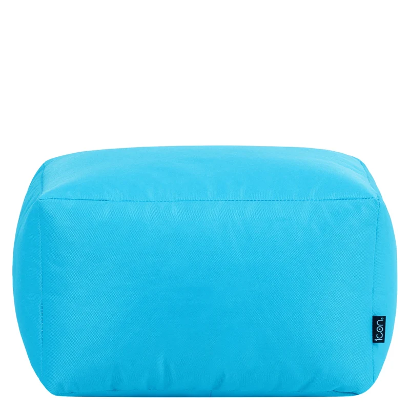 Sitzsack-Fußhocker drinnen und draußen – Aqua