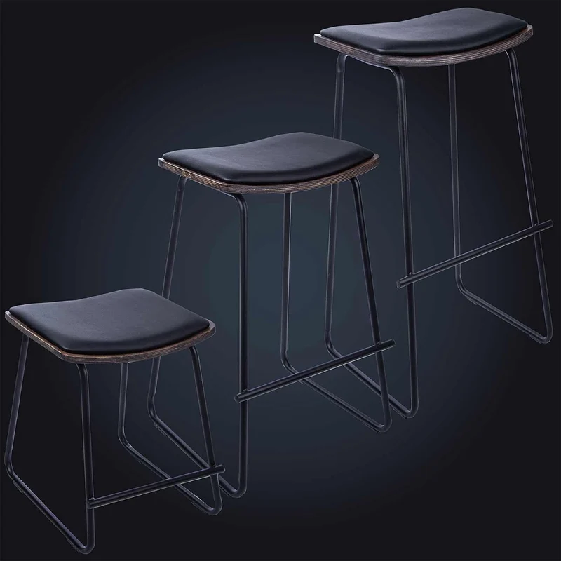 #LAZE Barhocker Metall & Kunstleder – Moderner Barstuhl 77 cm