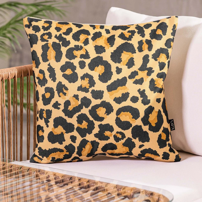 Leopardenmuster Indoor-Outdoor Kissen - Mehrfarbig