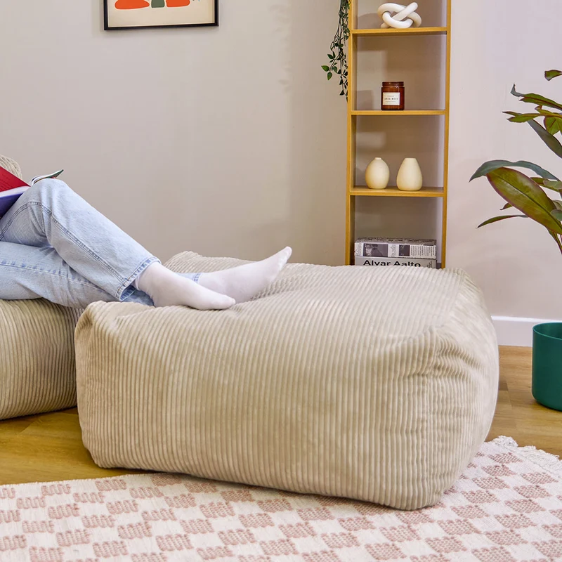 Zen Modularer Fußhocker, Jumbo Cord, Natur