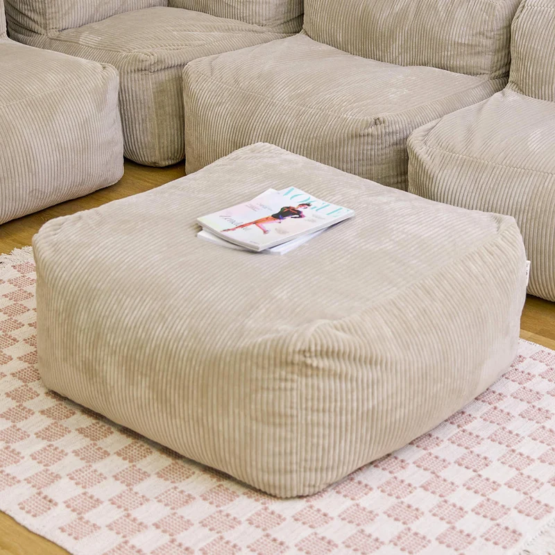 Zen Modularer Fußhocker, Jumbo Cord, Natur