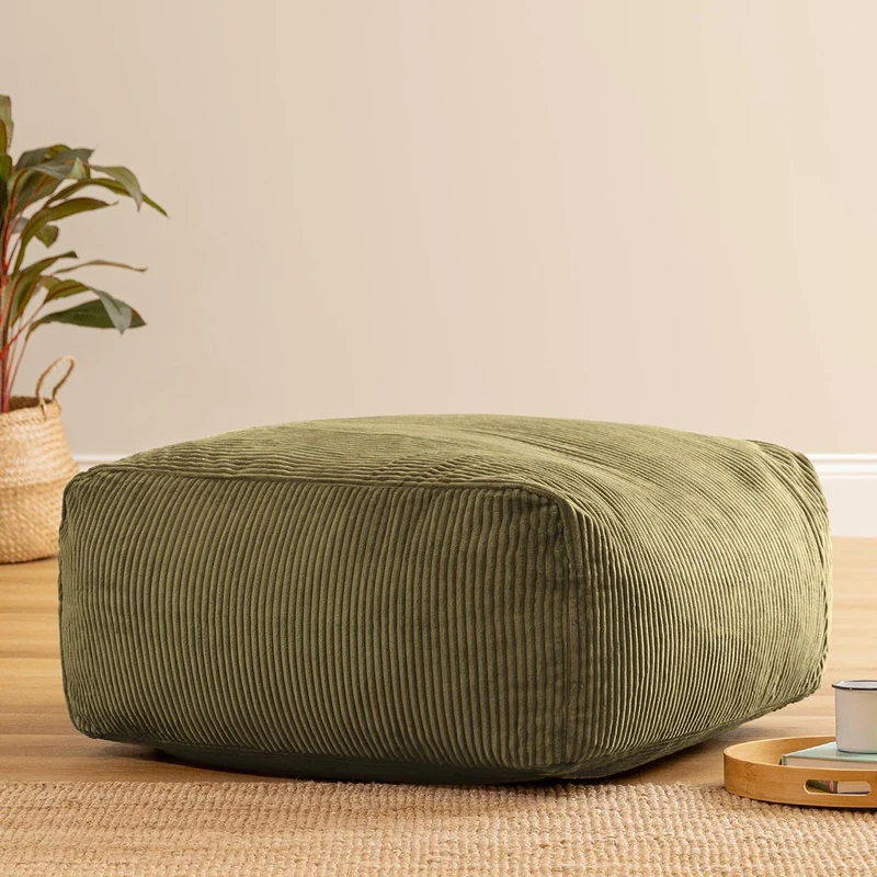 Zen Modularer Fußhocker, Jumbo Cord, Salbeigrün